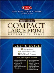 NKJV Compact Large Print Reference Bible: New King James Version, Burgundy Bonded Leather
