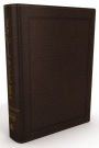 NKJV, Journal the Word Bible, Large Print, Bonded Leather, Brown, Red Letter Edition: Reflect, Journal, or Create Art Next to Your Favorite Verses