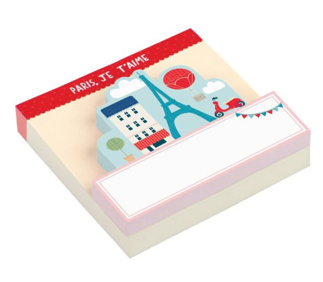 Paris Shaped Memo Pad