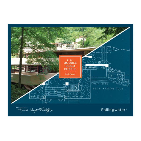 Frank Lloyd Wright Fallingwater 2-sided 500 Piece Puzzle