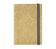 Title: Christian Lacroix A6 Journal, Gold Paseo Pattern - 4.25