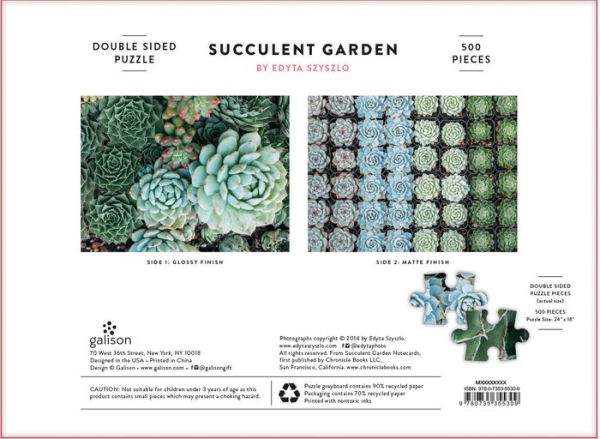 Succulent Garden 2-sided 500 Piece Puzzle