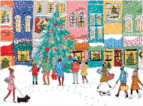 Christmas Carolers Square Boxed 1000 Piece Puzzle