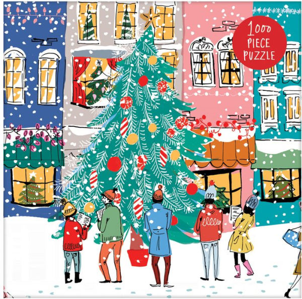 Christmas Carolers Square Boxed 1000 Piece Puzzle