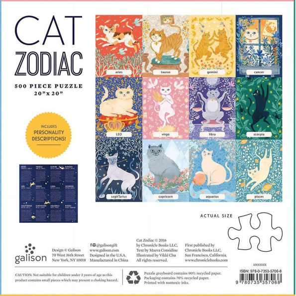 Cat Zodiac 500 Piece Puzzle