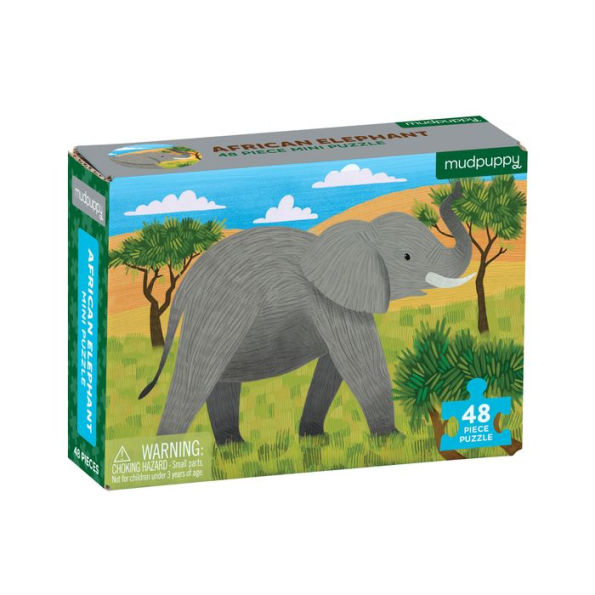 African Elephant 48 Piece Mini Puzzle