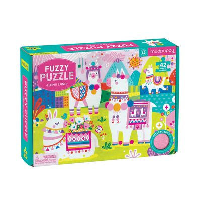 Llama Land 42 Piece Fuzzy Puzzle
