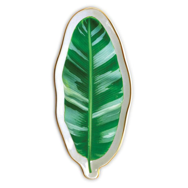 Heavenly Round Shape Banana Leaf Plate 10''inch Serving Melamine Platte for  All Occasions/26 CM (Pack of 1) (3)