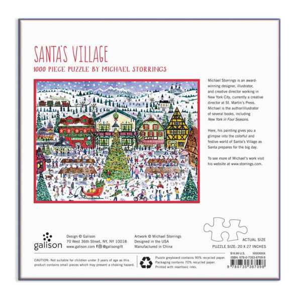 Michael Storrings Santa's Village 1000 Piece Puzzle