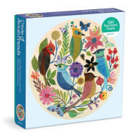 Title: Circle of Avian Friends 1000 Piece Round Puzzle