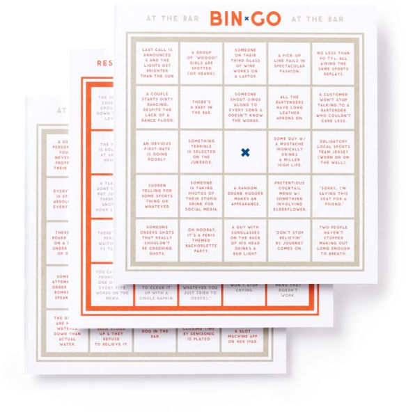 Bin-go Get A Few Drinks Bingo Book