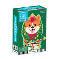Title: Christmas Corgi 48 Piece Scratch and Sniff Shaped Mini Pzl