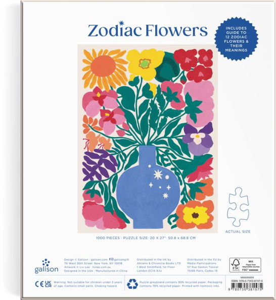 Zodiac Flowers 1000 Piece Puzzle