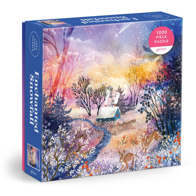 500 Piece Winter Night Forest Jigsaw Puzzle for Sale