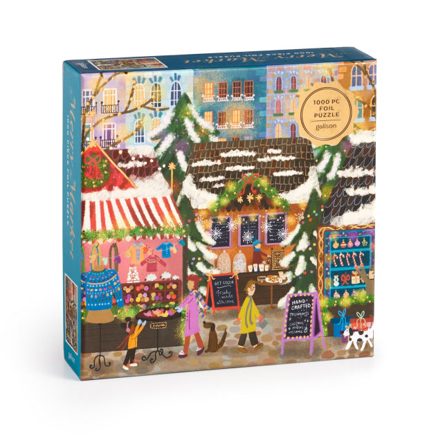 Joy Laforme Merry Market 1000 Piece Foil Puzzle in a Square Box by