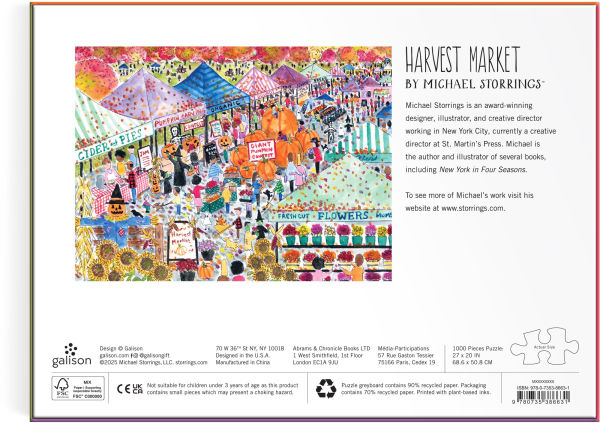 Michael Storrings Harvest Market 1000 Piece Puzzle