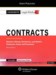 Casenote Legal Briefs: Contracts / Edition 9