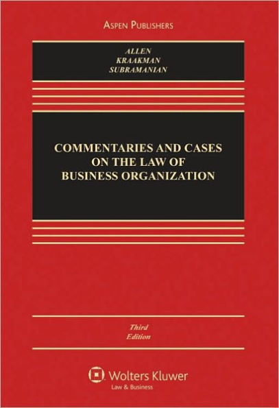 Commentaries and Cases on the Law of Business Organization, Third Edition / Edition 3