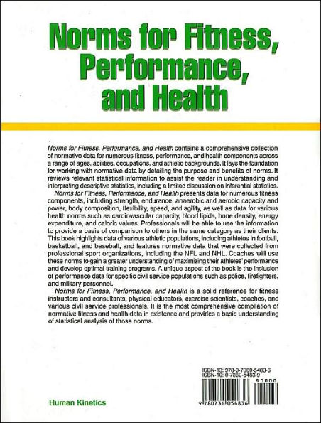 Norms for Fitness, Performance, and Health / Edition 1
