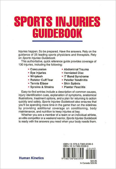 Sports Injuries Guidebook / Edition 1