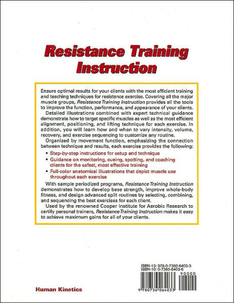 Resistance Training Instruction / Edition 2