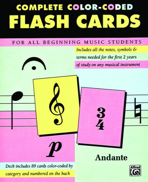 2 Complete Color Coded Flash Cards for All Beginning Music for sale online 