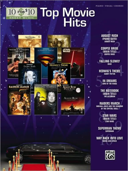 10 for 10 Sheet Music Top Movie Hits: Piano/Vocal/Chords