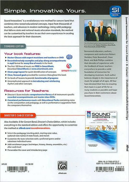 Sound Innovations for Concert Band, Bk 1: A Revolutionary Method for Beginning Musicians (B-flat Clarinet), Book & Online Media