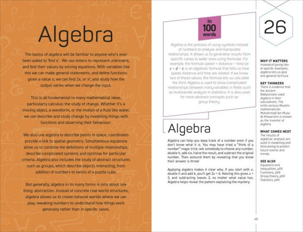 Math 100 Ideas in 100 Words: A Whistle-stop Tour of Scienceâ?Ts Key Concepts