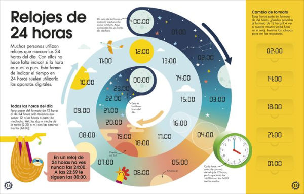 ¿Qué hora es? (How to Tell Time): Guía con solapas para aprender a decir la hora