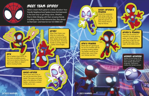 Marvel Spidey and His Amazing Friends Glow in the Dark Sticker Book: With More Than 100 Stickers