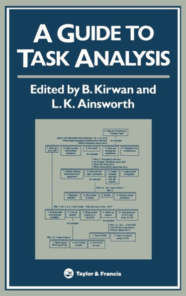 A Guide To Task Analysis: The Task Analysis Working Group / Edition 1