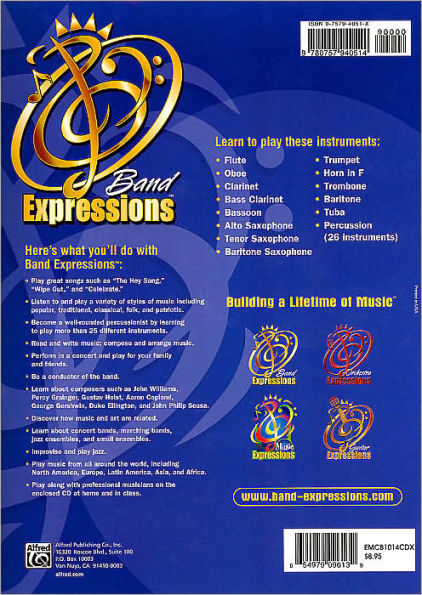 Band Expressions: Baritone, Book 1 (Band Expressions Series)