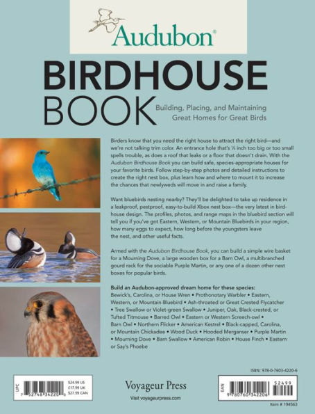 Audubon Birdhouse Book: Building, Placing, and Maintaining Great Homes for Great Birds