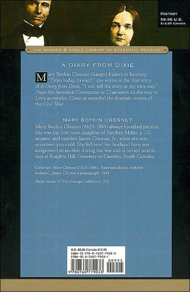 A Diary from Dixie (Barnes & Noble Library of Essential Reading)