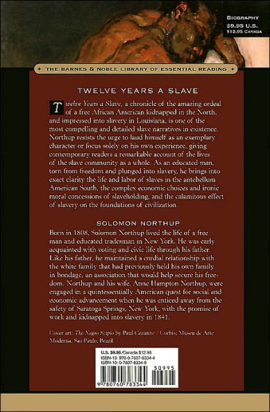 Twelve Years a Slave (Barnes & Noble Library of Essential Reading)