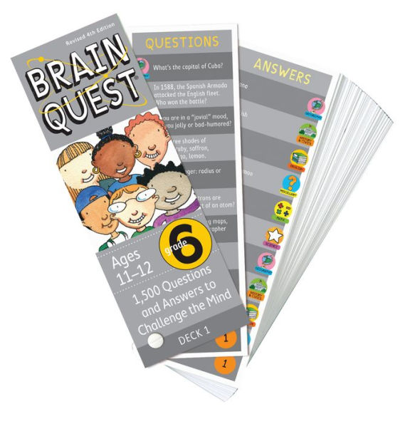 Brain Quest 6th Grade Q&A Cards: 1,500 Questions and Answers to Challenge the Mind. Curriculum-based! Teacher-approved!