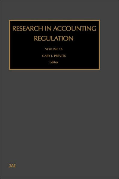 Research in Accounting Regulation / Edition 1