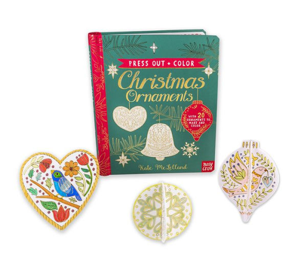 Press Out and Color: Christmas Ornaments