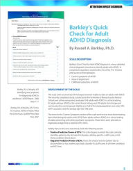 Barkley's Quick Check For Adult ADHD Diagnosis
