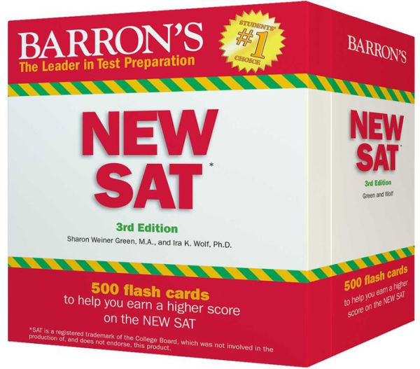Barron's NEW SAT Flash Cards: 500 Flash Cards to Help You Achieve a Higher Score