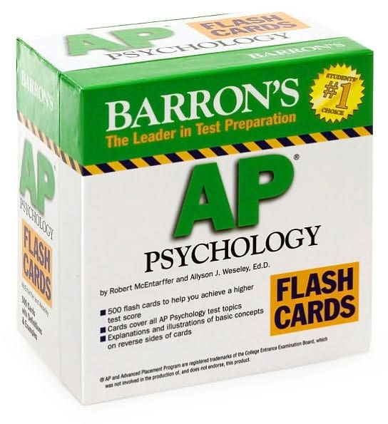 Barron's AP Psychology Flash Cards By Robert McEntarffer, Other Format ...