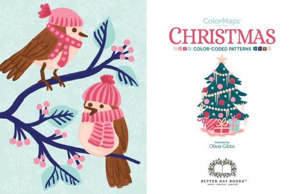 ColorMaps Christmas: Color-Coded Patterns Adult Coloring Book