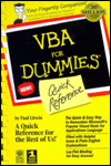VBA for Dummies Quick Reference