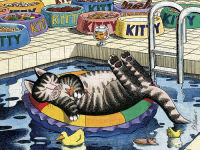 Alternative view 2 of B. Kliban: PoolCat 300-piece Jigsaw Puzzle