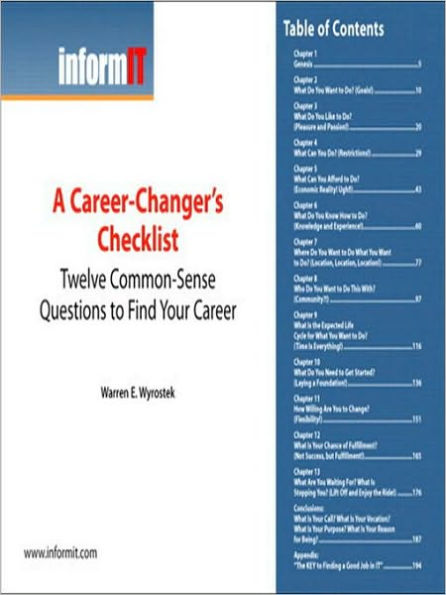 A Career-Changer's Checklist: Twelve Common-Sense Questions to Find Your Career