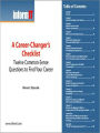 A Career-Changer's Checklist: Twelve Common-Sense Questions to Find Your Career