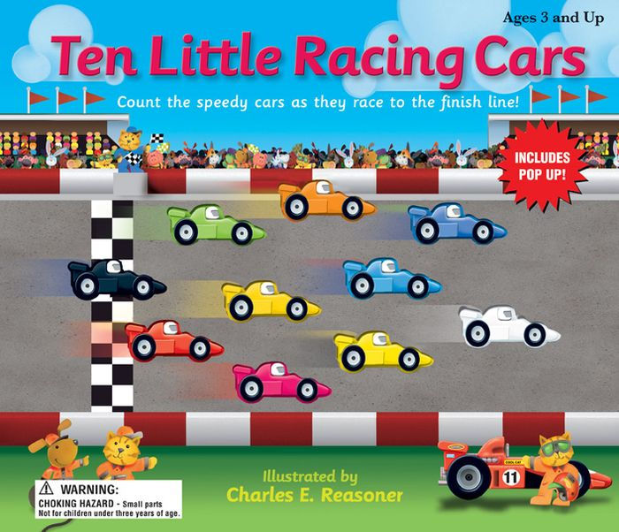 Ten Little Racing Cars A speedy counting book by Brighter Child, Board