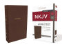 NKJV, Deluxe Thinline Reference Bible, Imitation Leather, Brown, Red Letter Edition, Comfort Print