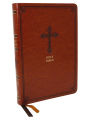 KJV, Thinline Bible, Large Print, Leathersoft, Brown, Red Letter Edition, Comfort Print